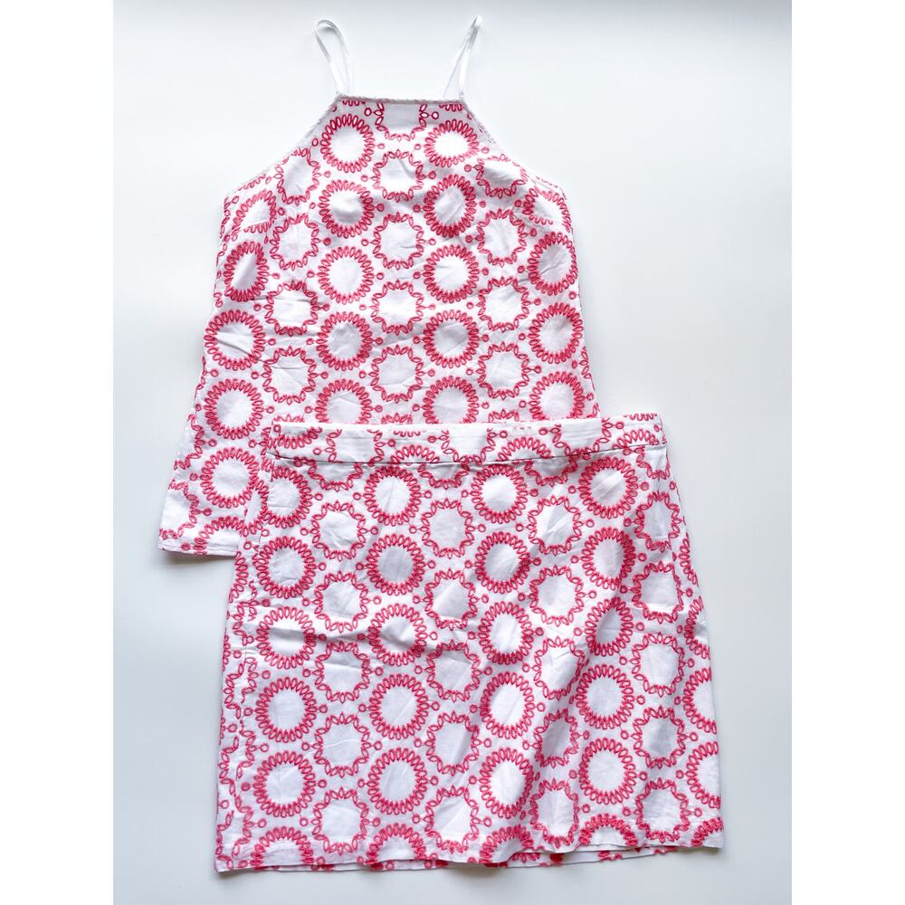 Women's Banana Republic Milly Collection Coral and White 2 Piece Set Size 14